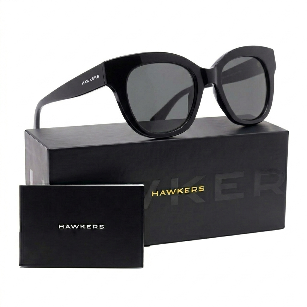 LENTES DE SOL POLARIZADO HAWKERS AUDREY NEUVE BLACK GREY HANE22BGTP - TALLA 51MM - LOAIZAR.PE - 1