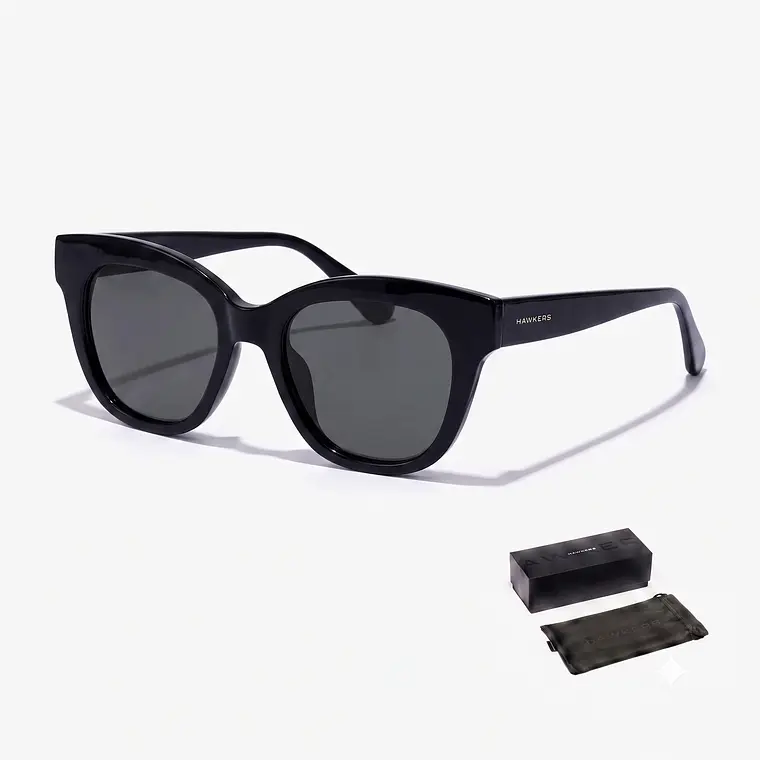 LENTES DE SOL POLARIZADO HAWKERS AUDREY NEUVE BLACK GREY HANE22BGTP - TALLA 51MM - LOAIZAR.PE - 1