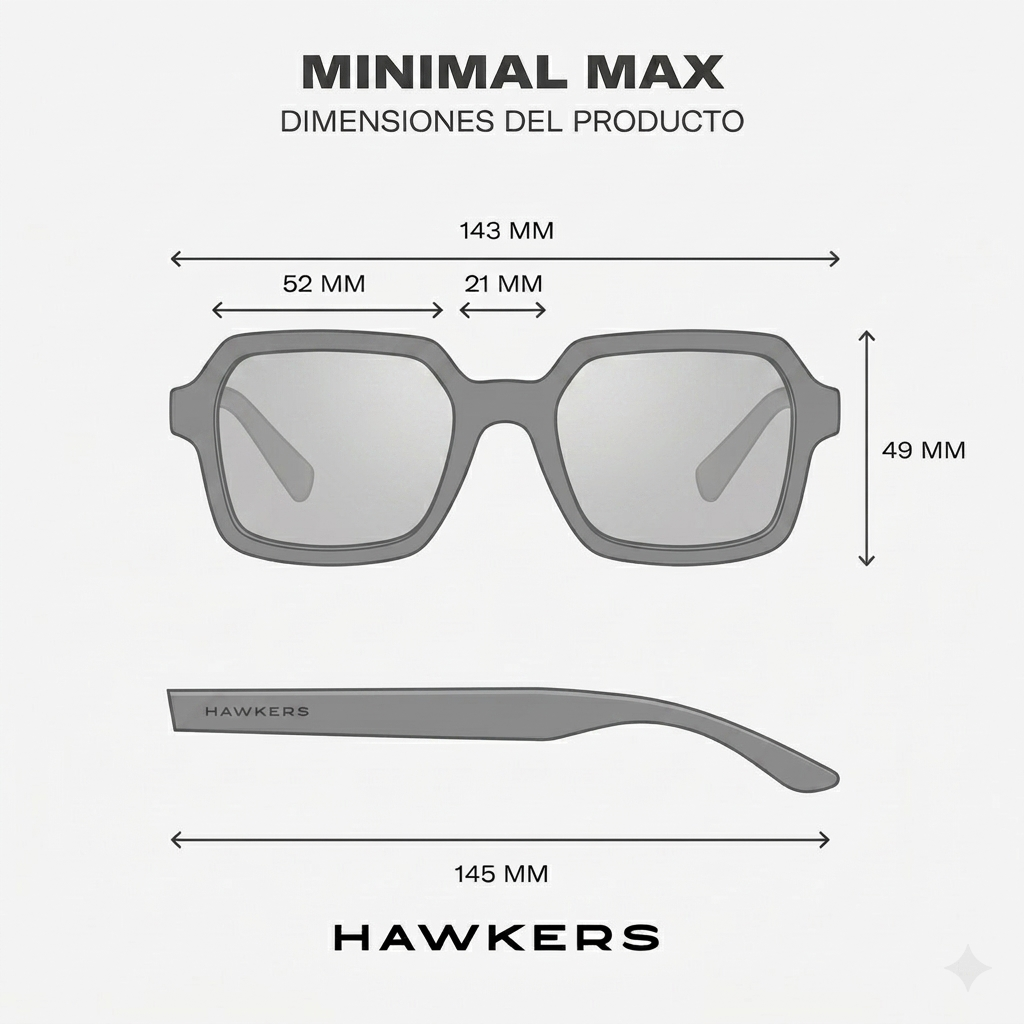LENTES DE SOL HAWKERS MINIMAL MAX GREEN EARTH HMMX26EWT0 - TALLA 52MM - LOAIZAR.PE - 9
