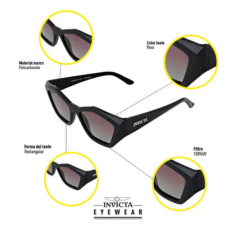 LENTES DE SOL INVICTA I31944-WIL-01-G07 - TALLA 53MM - LOAIZAR.PE - 5