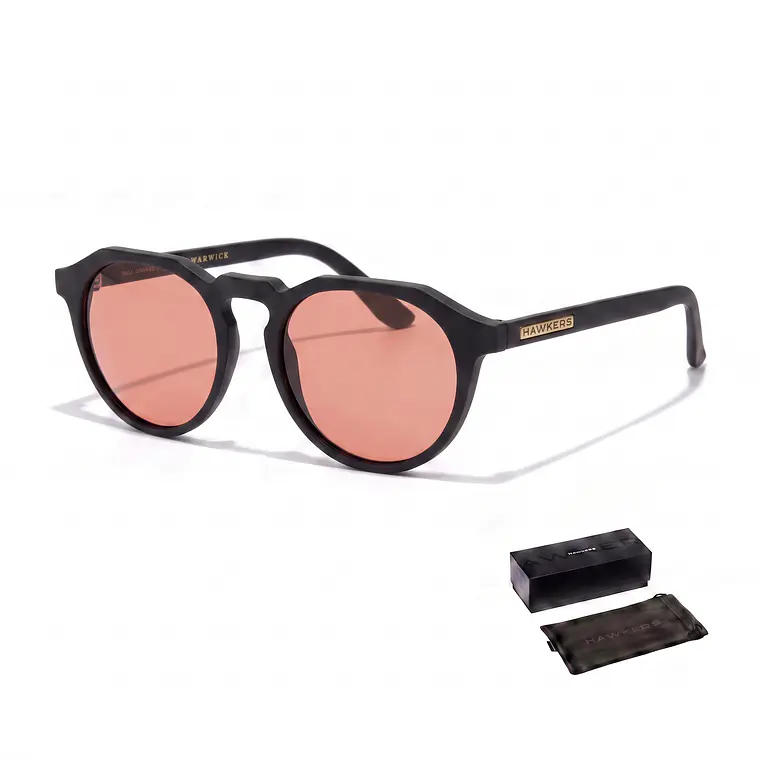 LENTES DE SOL HAWKERS WARWICK CARBON BLACK ROSE GOLD WTR14 - TALLA 51MM - LOAIZAR.PE - 1