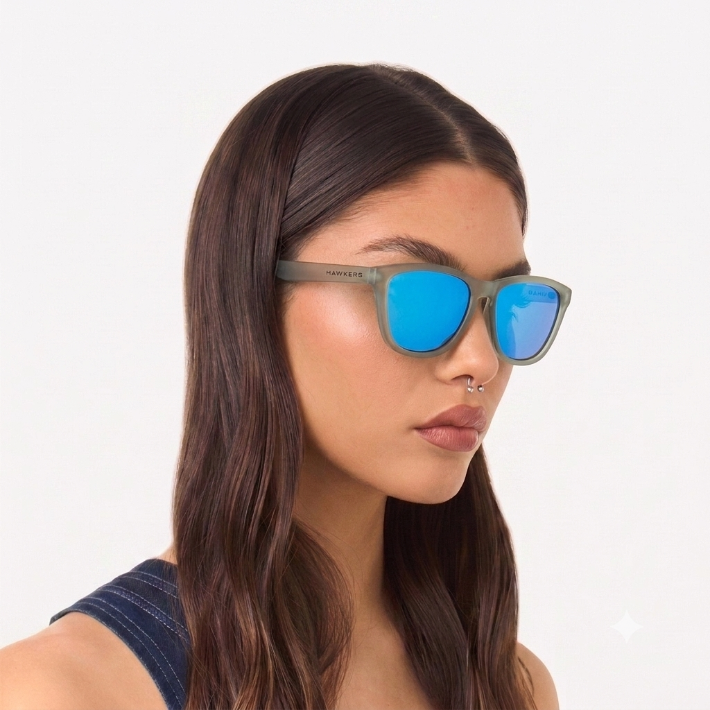 LENTES DE SOL HAWKERS ONE FROZEN GREY CLEAR BLUE 018TR26 - TALLA 54MM - LOAIZAR.PE - 2