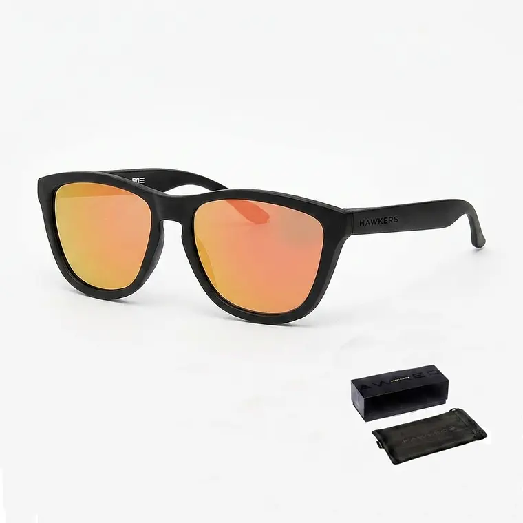 LENTES DE SOL HAWKERS ONE BLACK NARANJA ESPEJADO OTR31 - TALLA 54MM - LOAIZAR.PE - 1