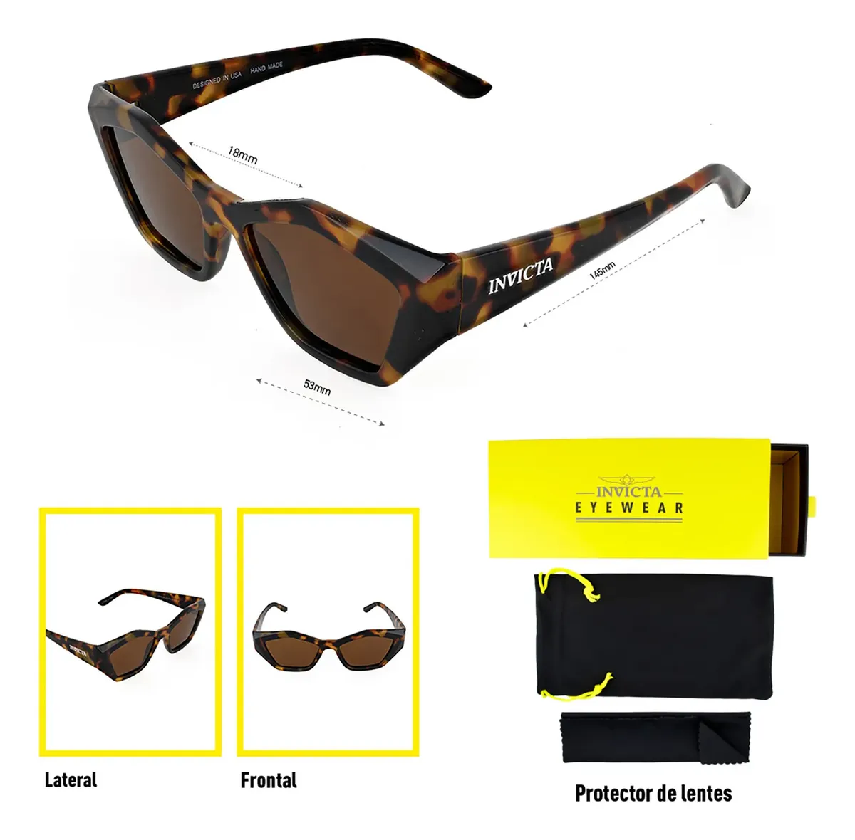 LENTES DE SOL INVICTA I31944-WIL-60-P02 - TALLA 53MM - LOAIZAR.PE - 7