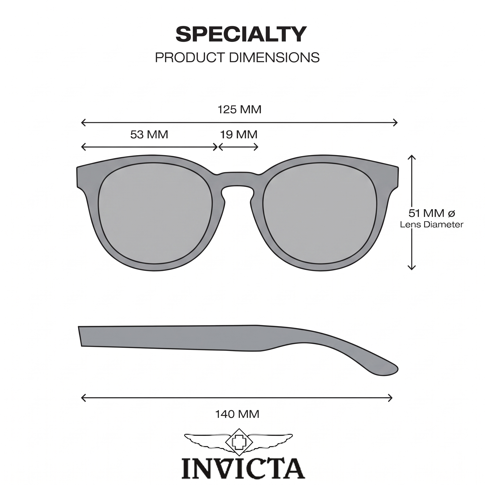 LENTES DE SOL INVICTA I38590-SPE-T00-G07 - TALLA 53MM - LOAIZAR.PE - 7
