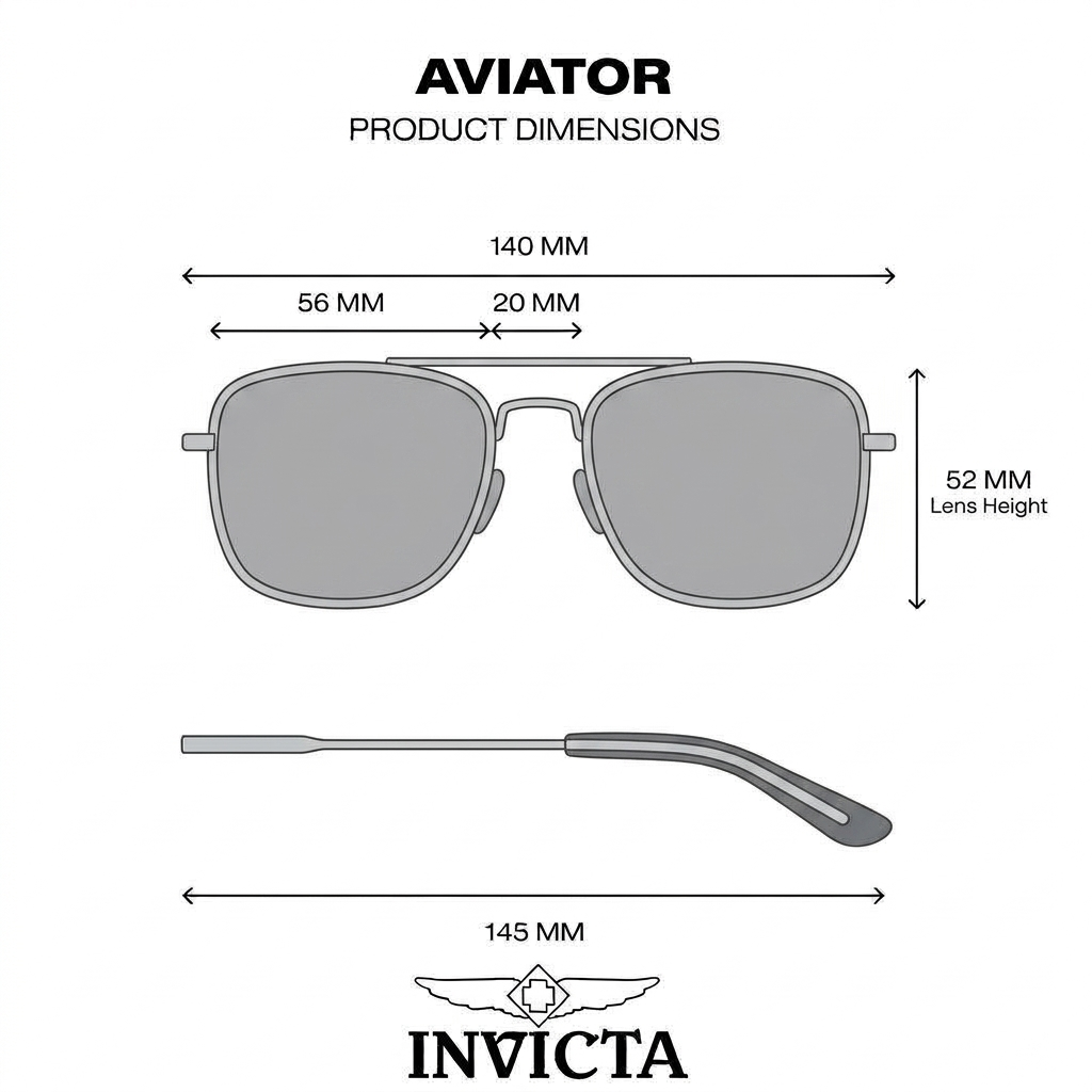 LENTES DE SOL INVICTA I39272-AVI-09-G15 - TALLA 51MM - LOAIZAR.PE - 9