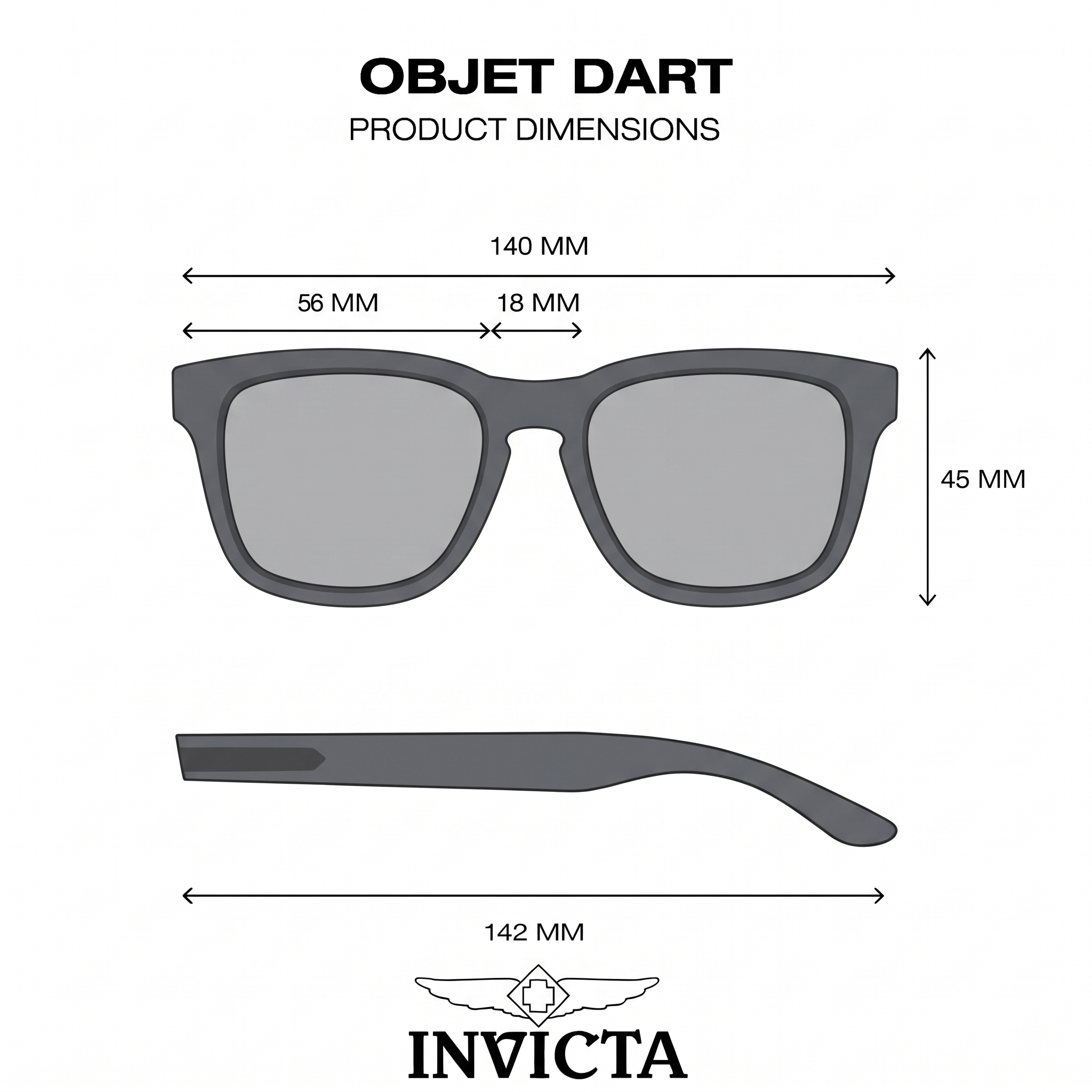 LENTES DE SOL INVICTA I43610-OBJ-05-G15 - TALLA 56MM - LOAIZAR.PE - 7