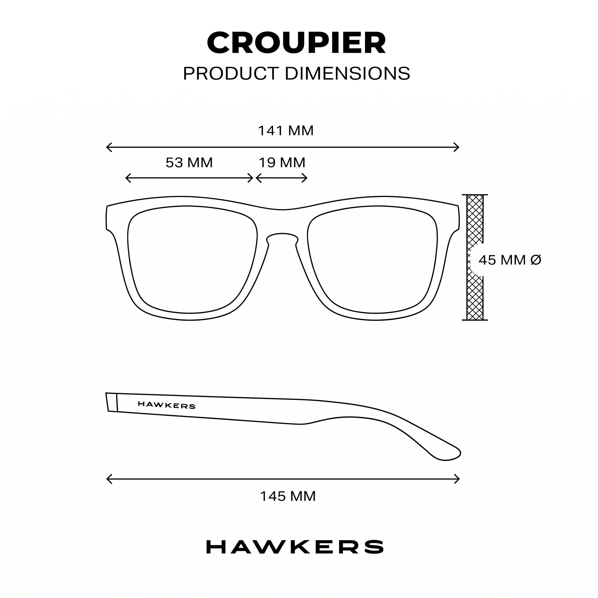 LENTES DE SOL HAWKERS CROUPIER HCRO26BLX0 AZUL - TALLA 53MM - LOAIZAR.PE - 4