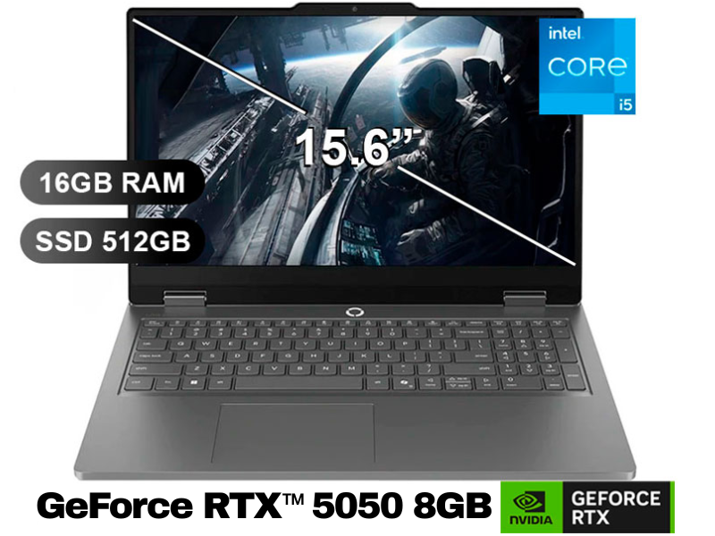 LAPTOP LENOVO LOQ 15IRX11, I5-13450HX, 16GB RAM, 512GB SSD, RTX5050, SIN WINDOWS, 15.6' (83SC0055LM) - 1