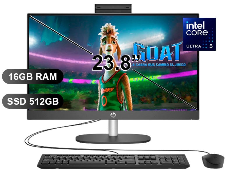 AIO HP PROONE 240 G10 ULTRA5-125U, 16GB RAM, 512GB SSD, SIN WINDOWS, 23.8' (CQ1V5LT) - 1
