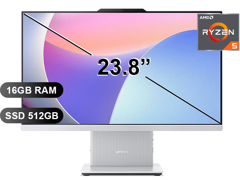 AIO LENOVO IDEACENTRE 24ARR9 RYZEN 5-7535HS, 16GB RAM, 512GB SSD, SIN WINDOWS, 23.8' (F0HR009TLD) - 1