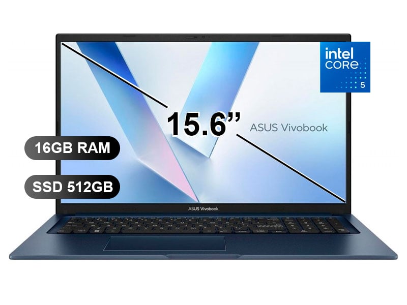 LAPTOP ASUS VIVOBOOK15 X1504VA-BQ4055, I5-120U, 16GB RAM, 512GB SSD, SIN WINDOWS, 15.6' - 1