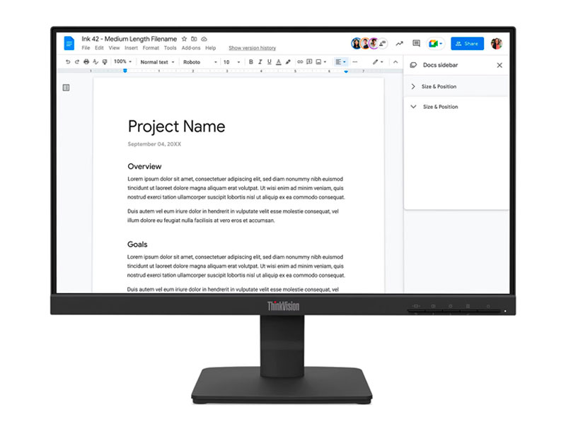 MONITOR LENOVO THINKVISION S22-4E, 21.5' FULL HD IPS, 100HZ, HDMI, VGA - 1