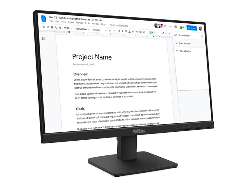 MONITOR LENOVO THINKVISION S22-4E, 21.5' FULL HD IPS, 100HZ, HDMI, VGA - 2