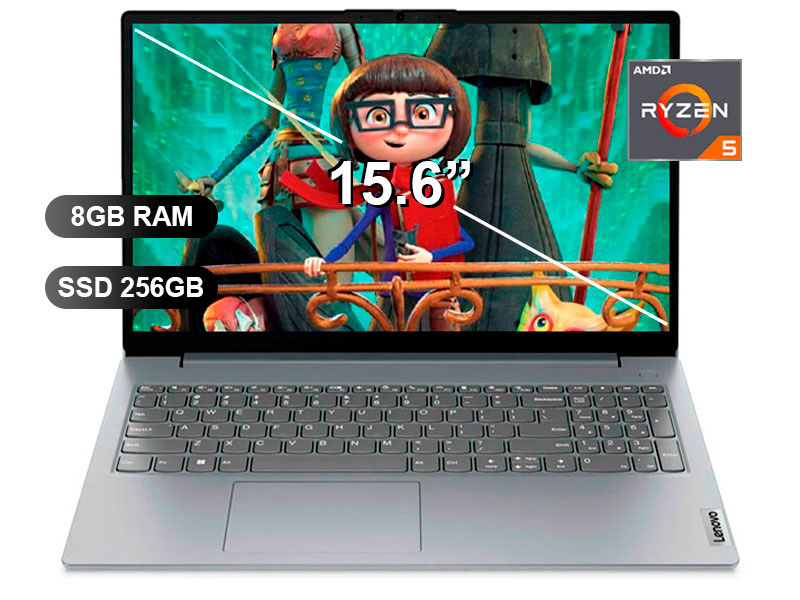 LAPTOP LENOVO V15 G4 AMN RYZEN 5 7520U, 8GB RAM, 256GB SSD, SIN WINDOWS, 15.6' (82YU00X6LM) - 1