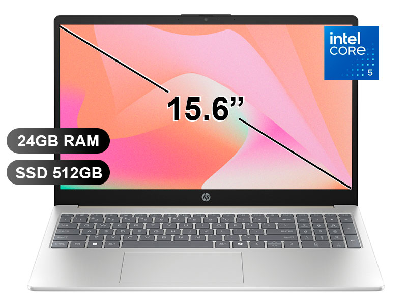 LAPTOP HP 15-FD2362LA AI U5-225U, 24GB RAM, 512GB SSD, SIN WINDOWS, 15.6' (D31TFLA) - 1