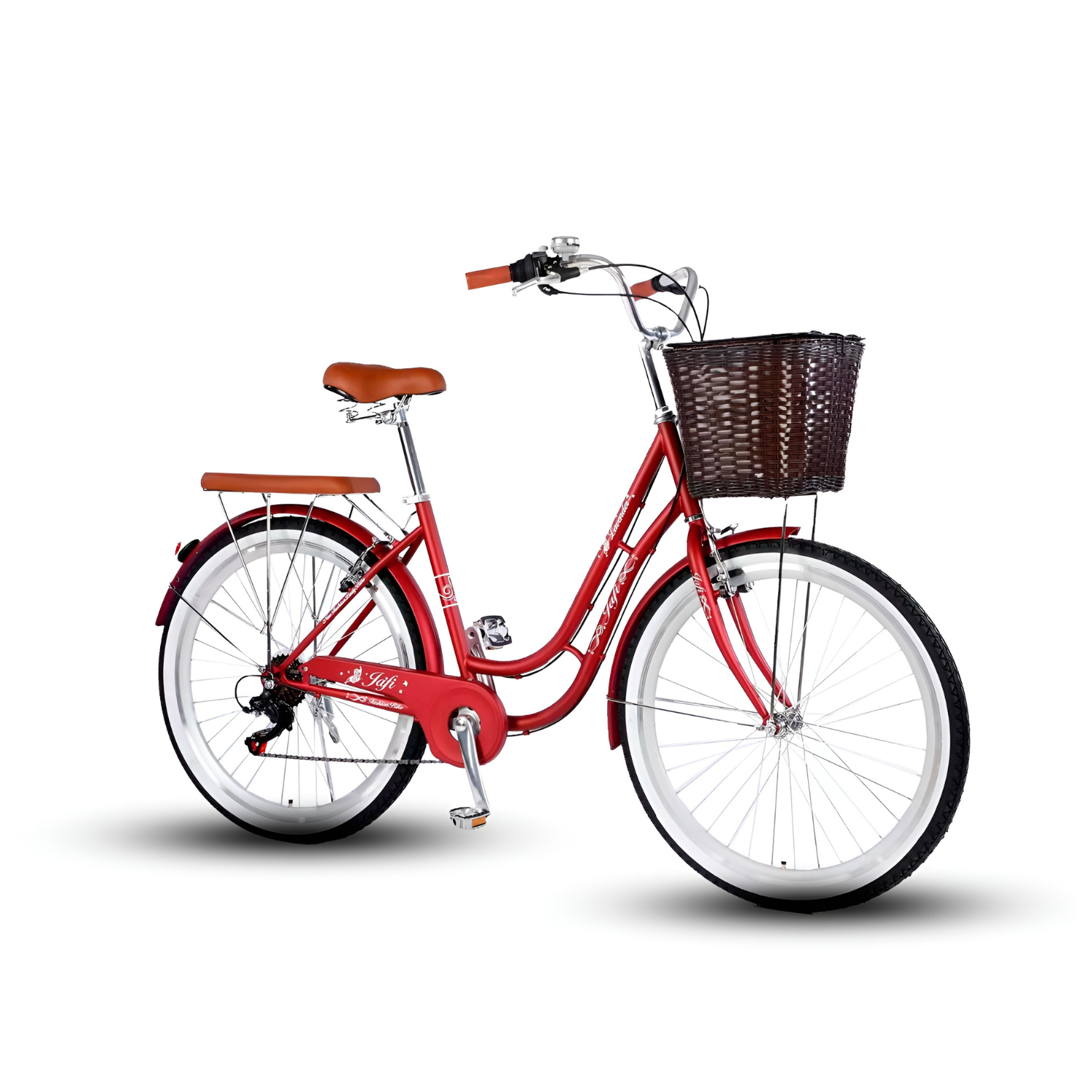 BICICLETA DE PASEO LADY LAVENDER ARO 26 ROJO - 1