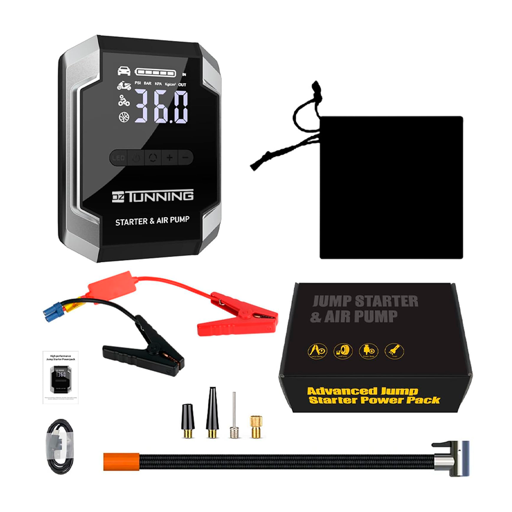 ARRANCADOR DE BATERÍA MULTIFUNCIÓN OZ TUNNING INFLADOR + LINTERNA + POWERBANK - 7