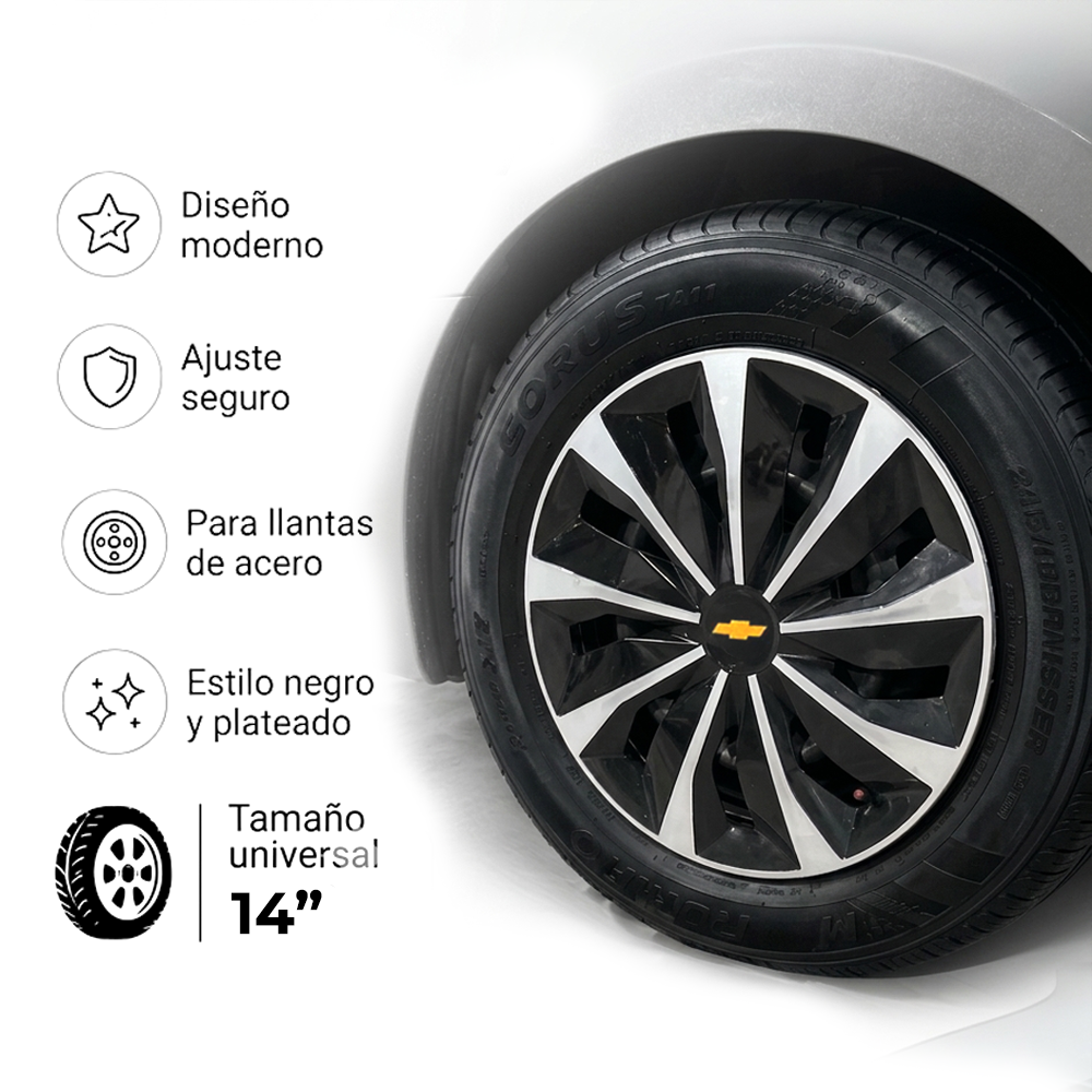 KIT DE VASOS ARO 14” LOGO CHEVROLET OZ TUNNING - 3