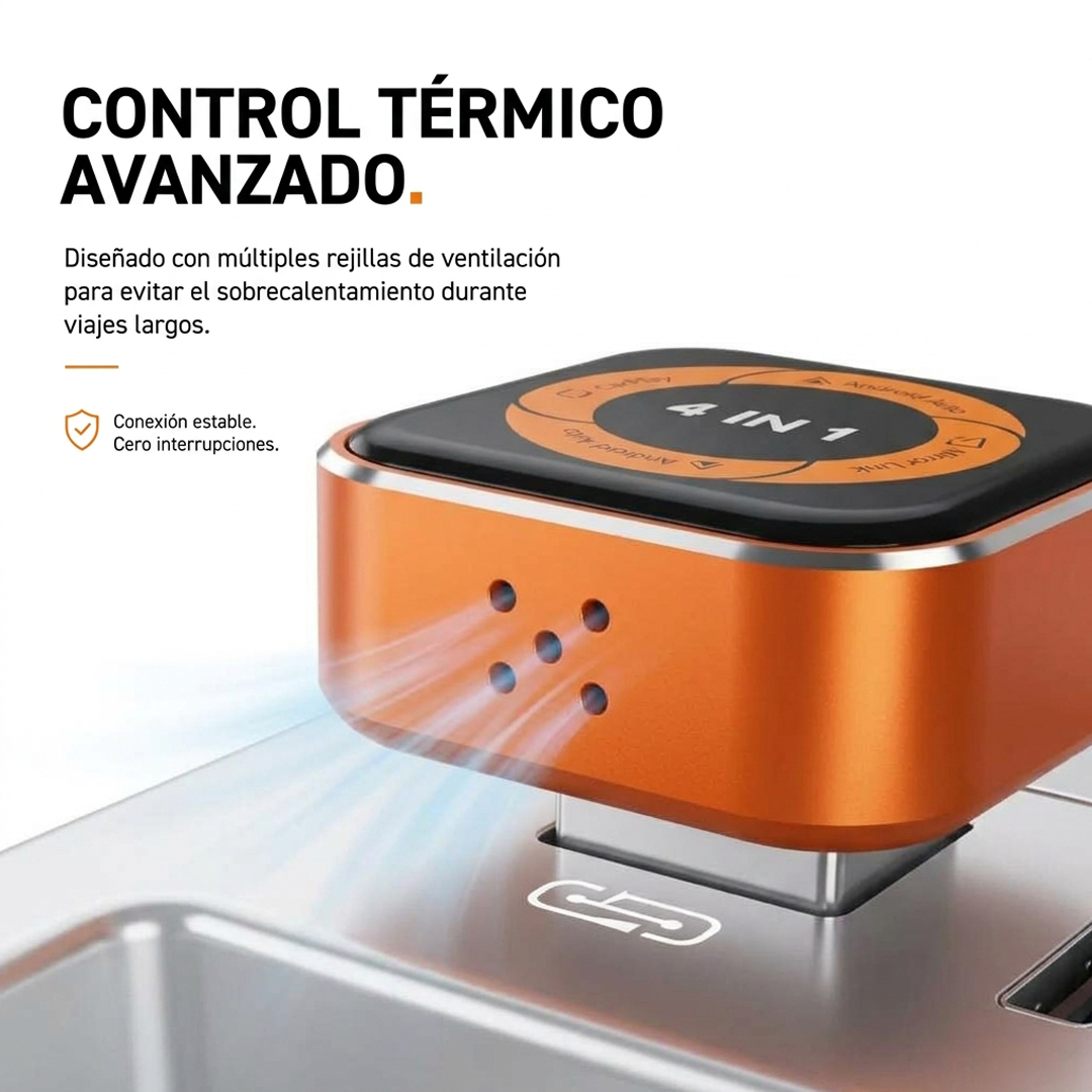 ADAPTADOR INALÁMBRICO 4 EN 1 CARPLAY/ANDROID AUTO 5GHZ BT 5.4 OZ TUNNING - 6