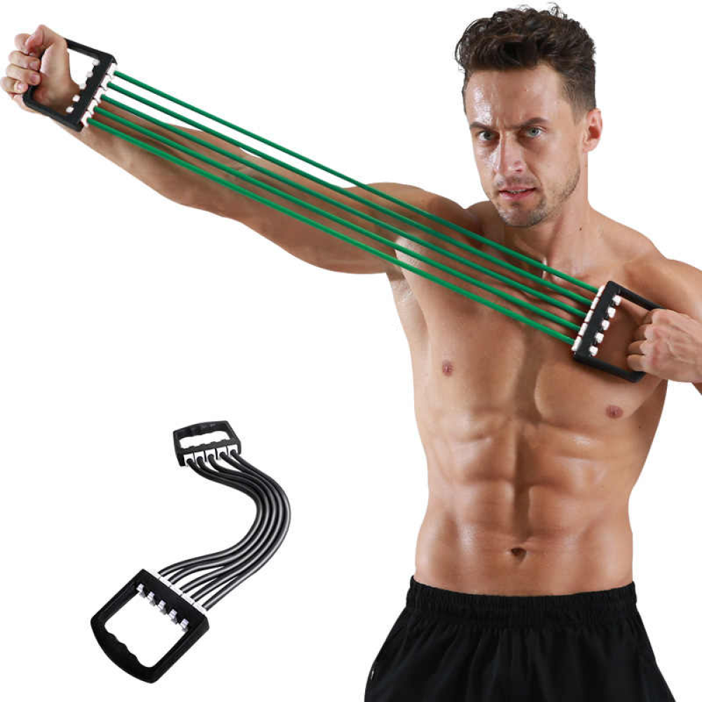 BANDAS RESISTENCIA ENTRENAMIENTO PECHO FITNESS GYM 5 NIVELES - 3