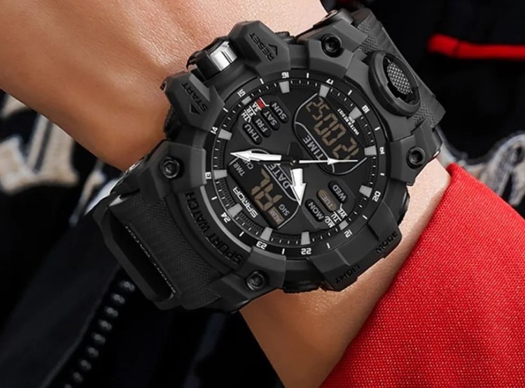 RELOJ SANDA HOMBRE ANÁLOGO DIGITAL 6126 NEGRO - 2