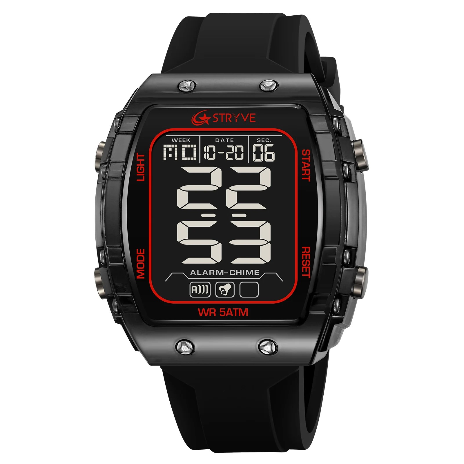 RELOJ HOMBRE DEPORTIVO STRYVE 8031 DIGITAL NEGRO - 1