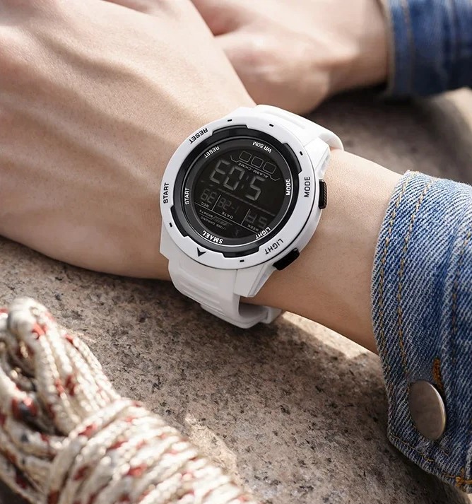 RELOJ DEPORTIVO SMAEL 8105 DIGITAL BLANCO - 2