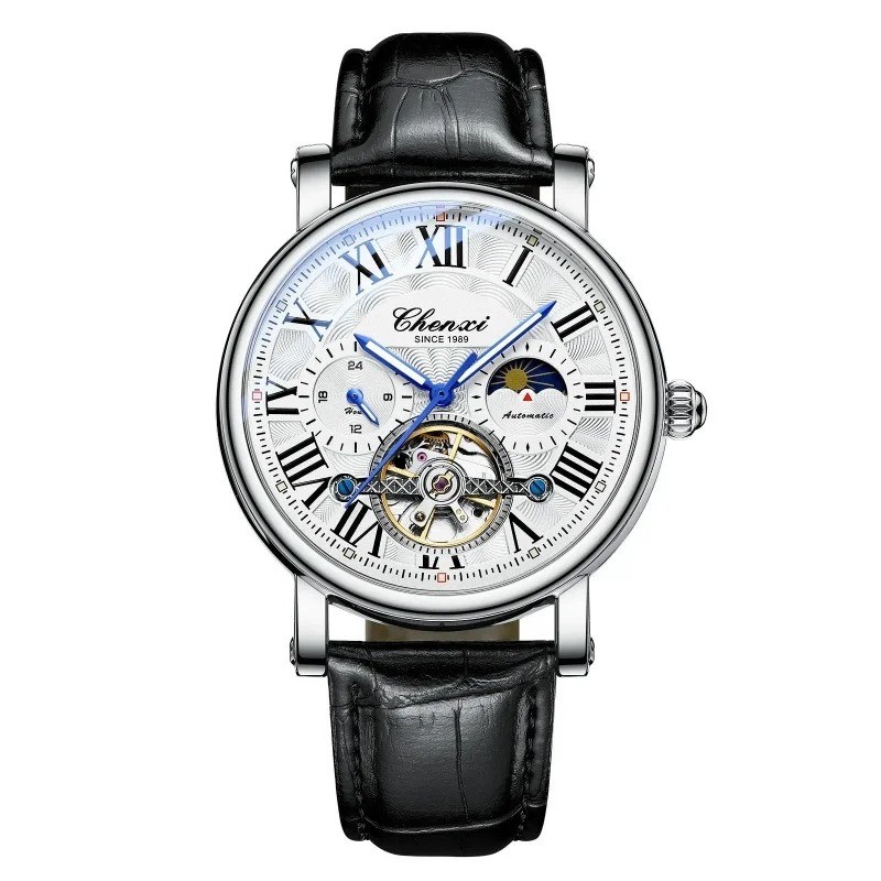 RELOJ LUJO CHENXI 8873 MECANICO-AUTOMATICO TOURBILLON NEGRO - 1