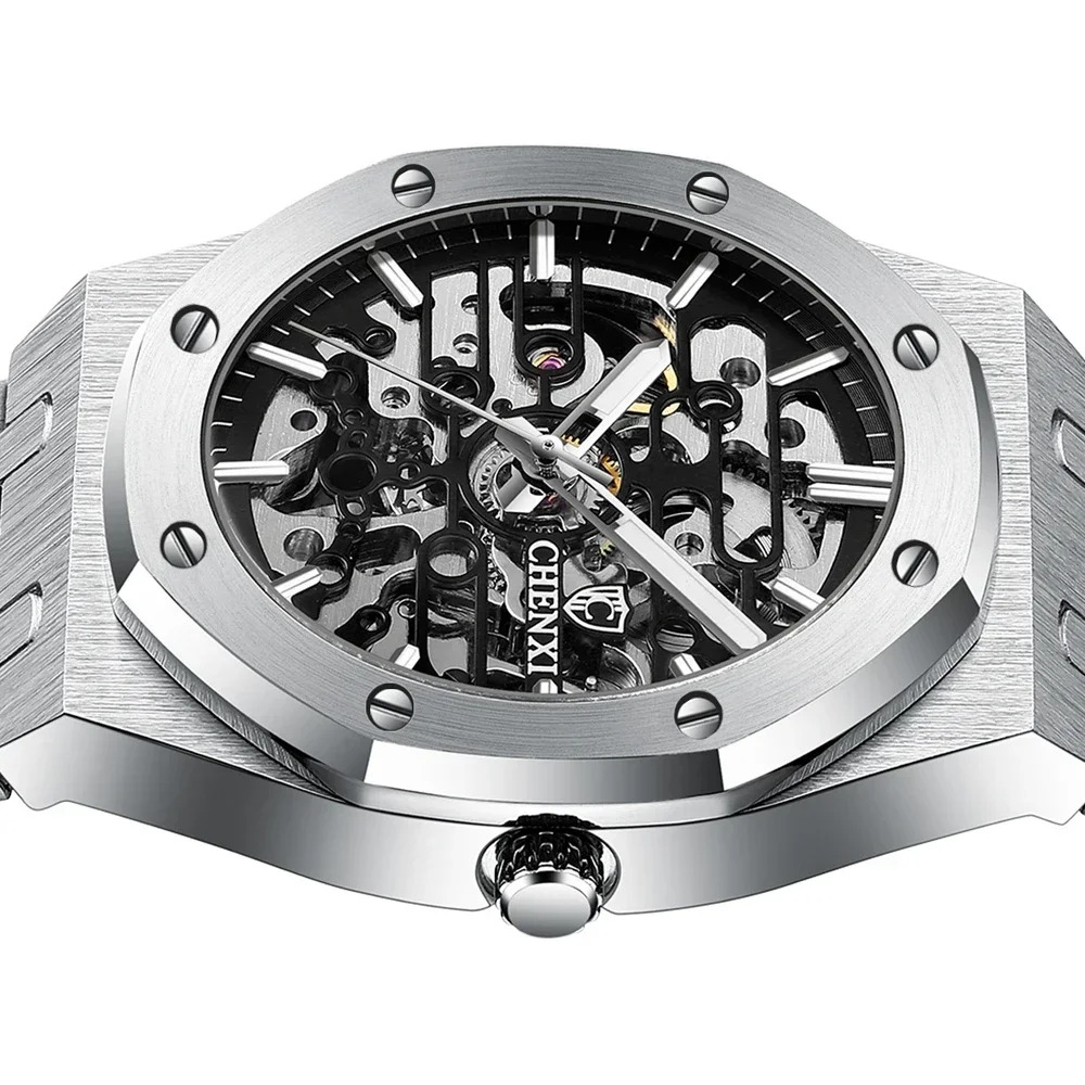 RELOJ LUJO CHENXI 8848 MECANICO-AUTOMATICO SKELETON - 3
