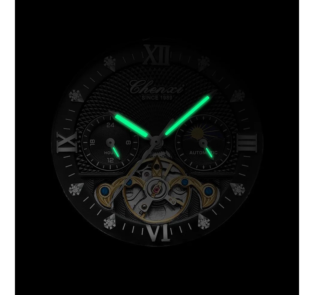 RELOJ LUJO CHENXI 8876 MECANICO-AUTOMATICO TOURBILLON - 5