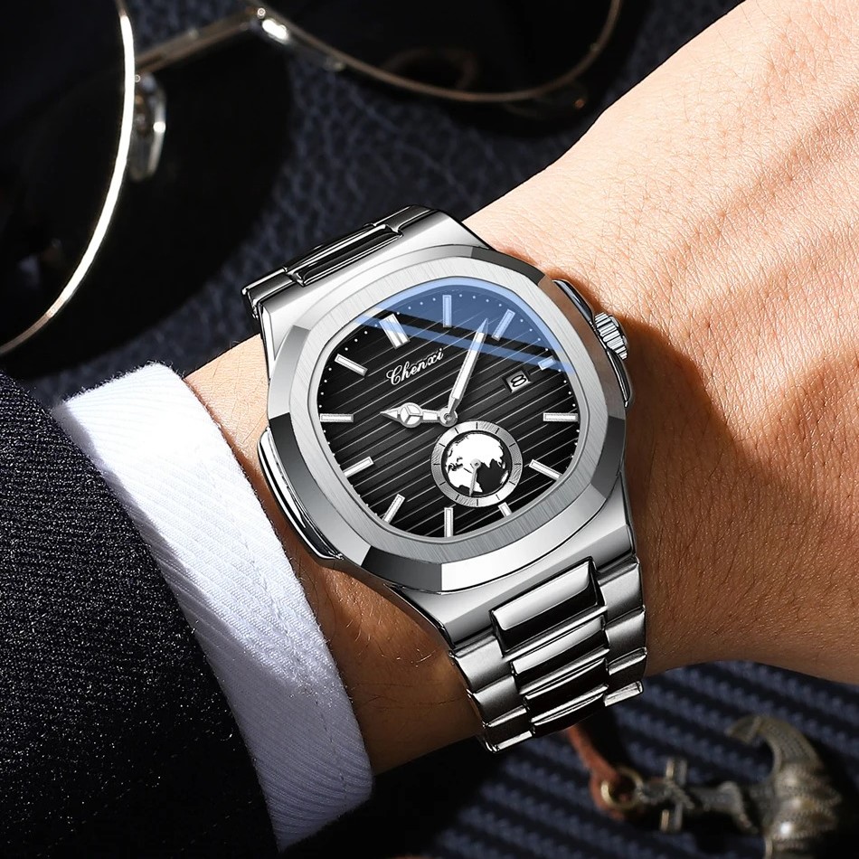 RELOJ HOMBRE CHENXI 612 ANÁLOGO NEGRO - 2