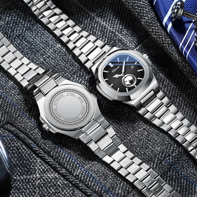 RELOJ HOMBRE CHENXI 612 ANÁLOGO NEGRO - 4