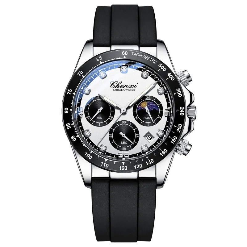 RELOJ LUJO CHENXI 958B CRONOGRAFO BLANCO - 1