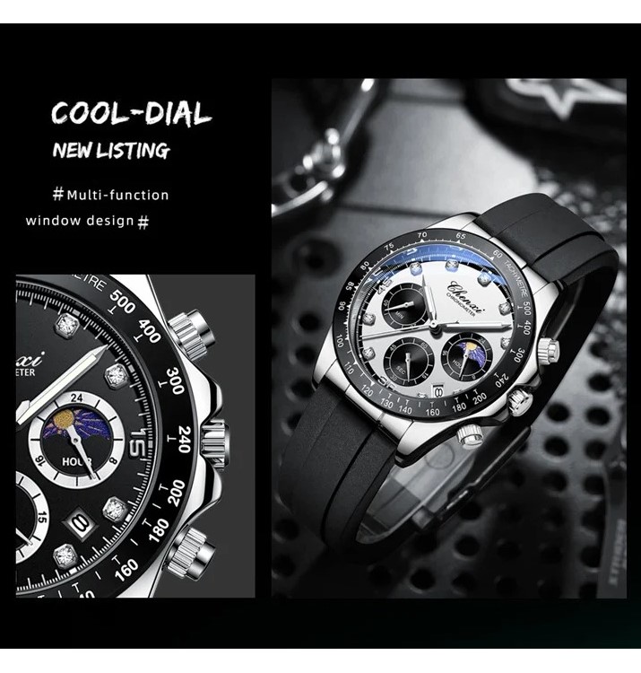 RELOJ LUJO CHENXI 958B CRONOGRAFO BLANCO - 3