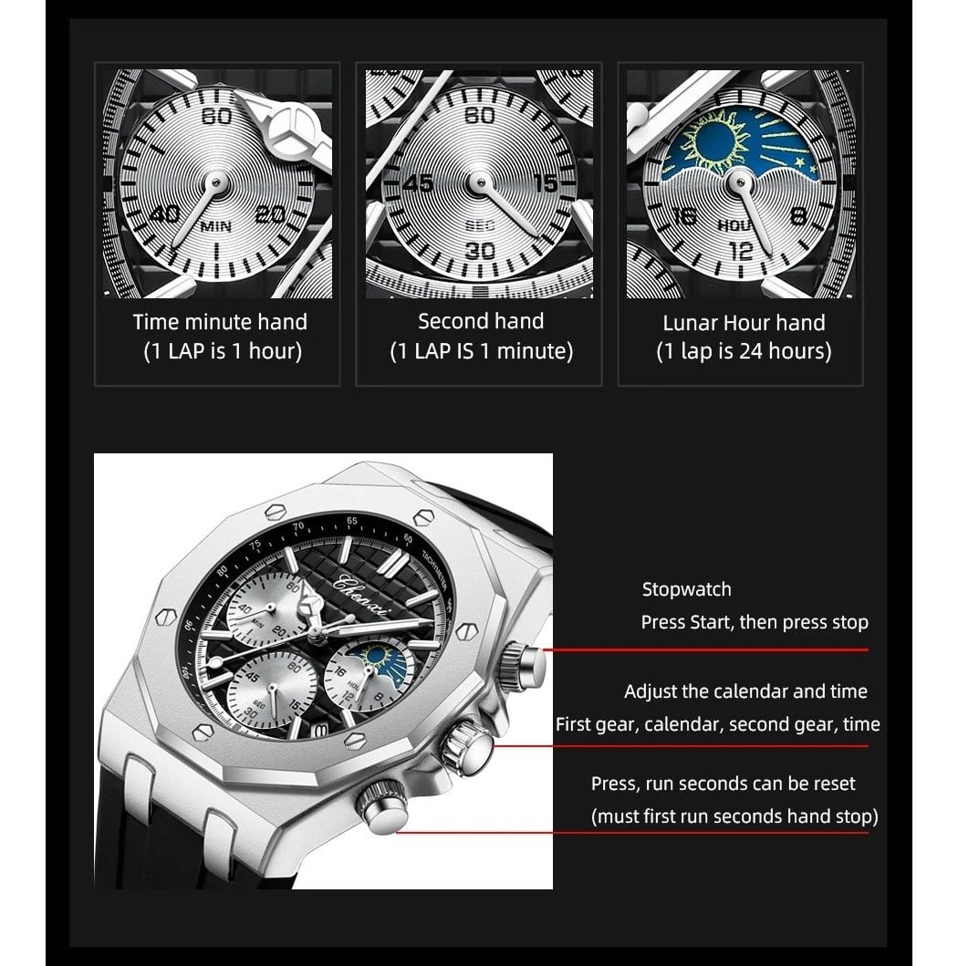 RELOJ HOMBRE CHENXI 968 CRONOGRAFO - 5
