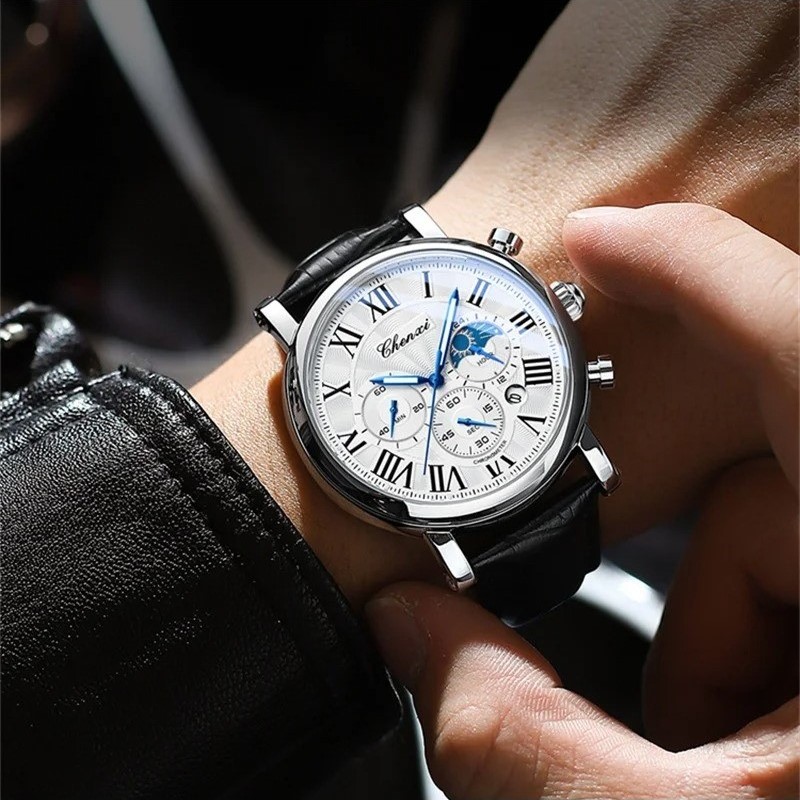 RELOJ HOMBRE CHENXI 973 CRONOGRAFO NEGRO - 2
