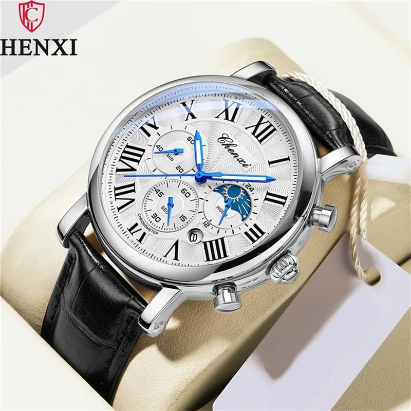 RELOJ HOMBRE CHENXI 973 CRONOGRAFO NEGRO - 3