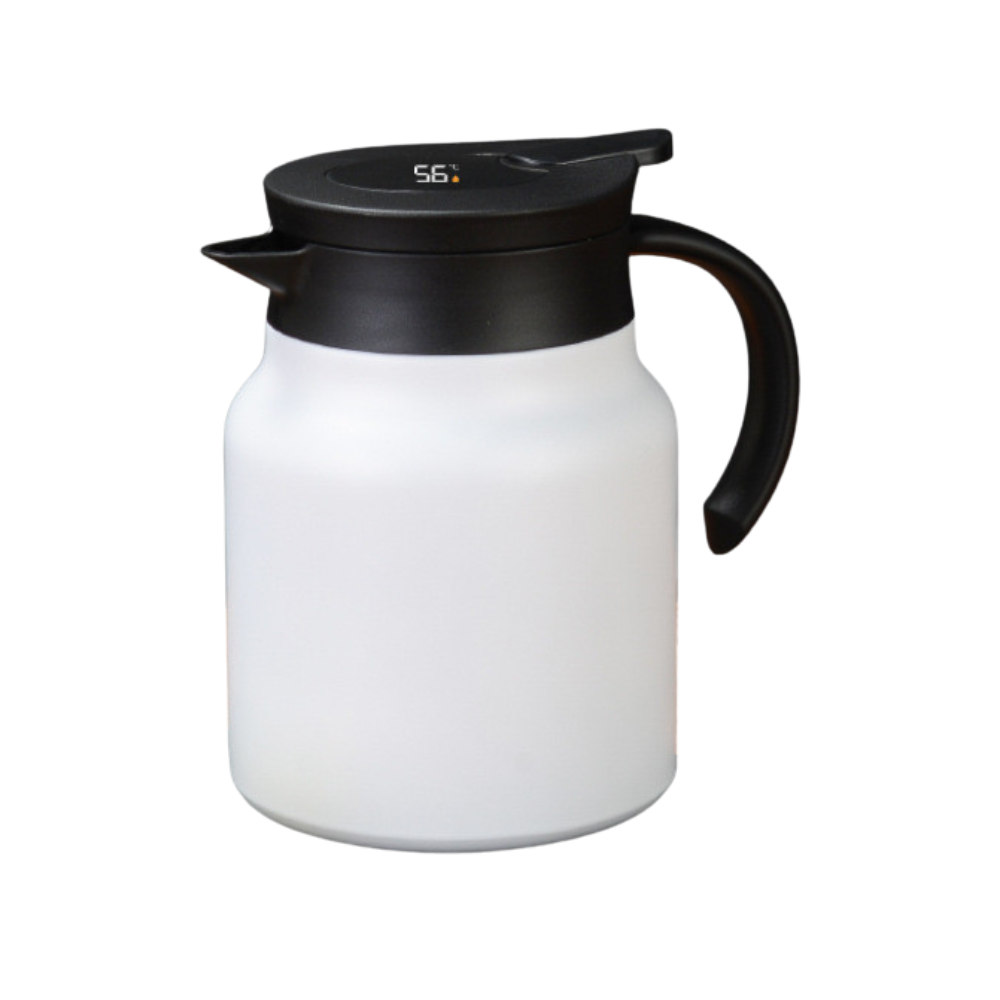 JARRA TÉRMICA 1 LITRO CON FILTRO Y CONTROL DE TEMPERATURA BLANCO - 1