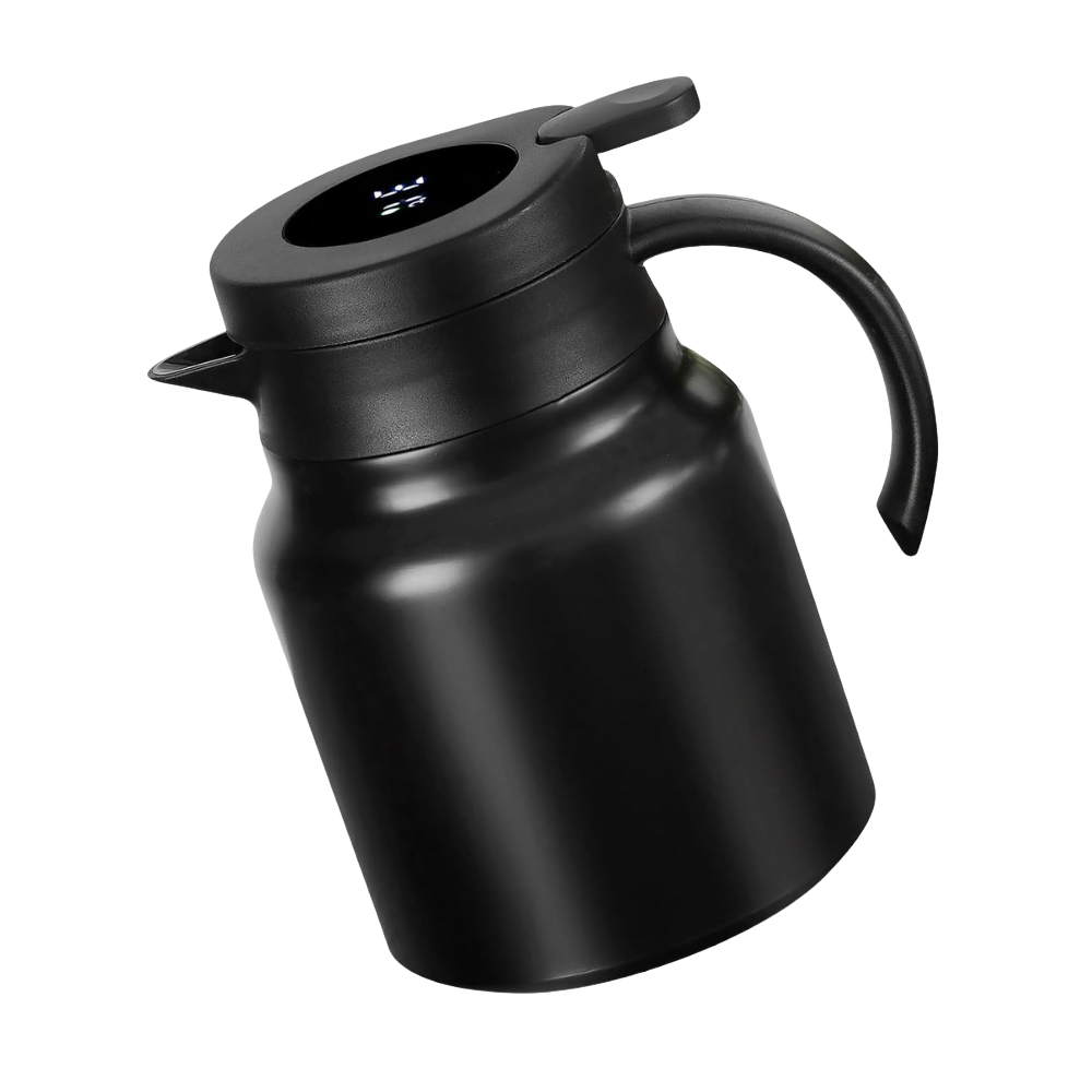 JARRA TÉRMICA 1 LITRO CON FILTRO Y CONTROL DE TEMPERATURA NEGRO - 6