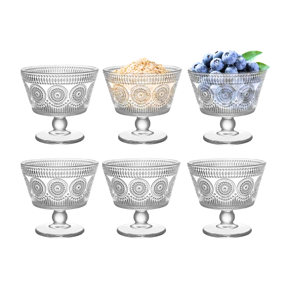 SET DE 6 COPAS DE VIDRIO PARA POSTRE LABRADO IMPERIAL - 1