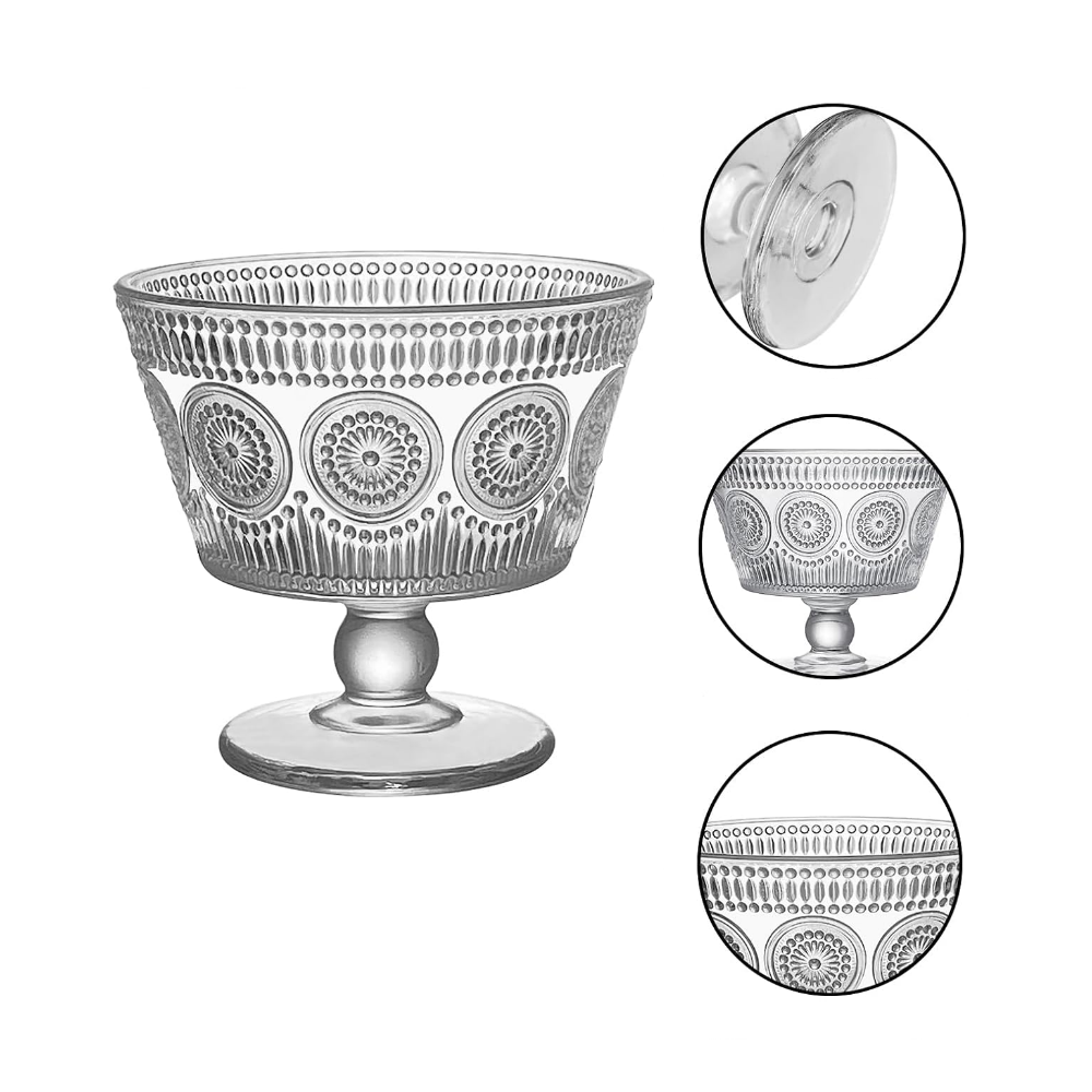 SET DE 6 COPAS DE VIDRIO PARA POSTRE LABRADO IMPERIAL - 2
