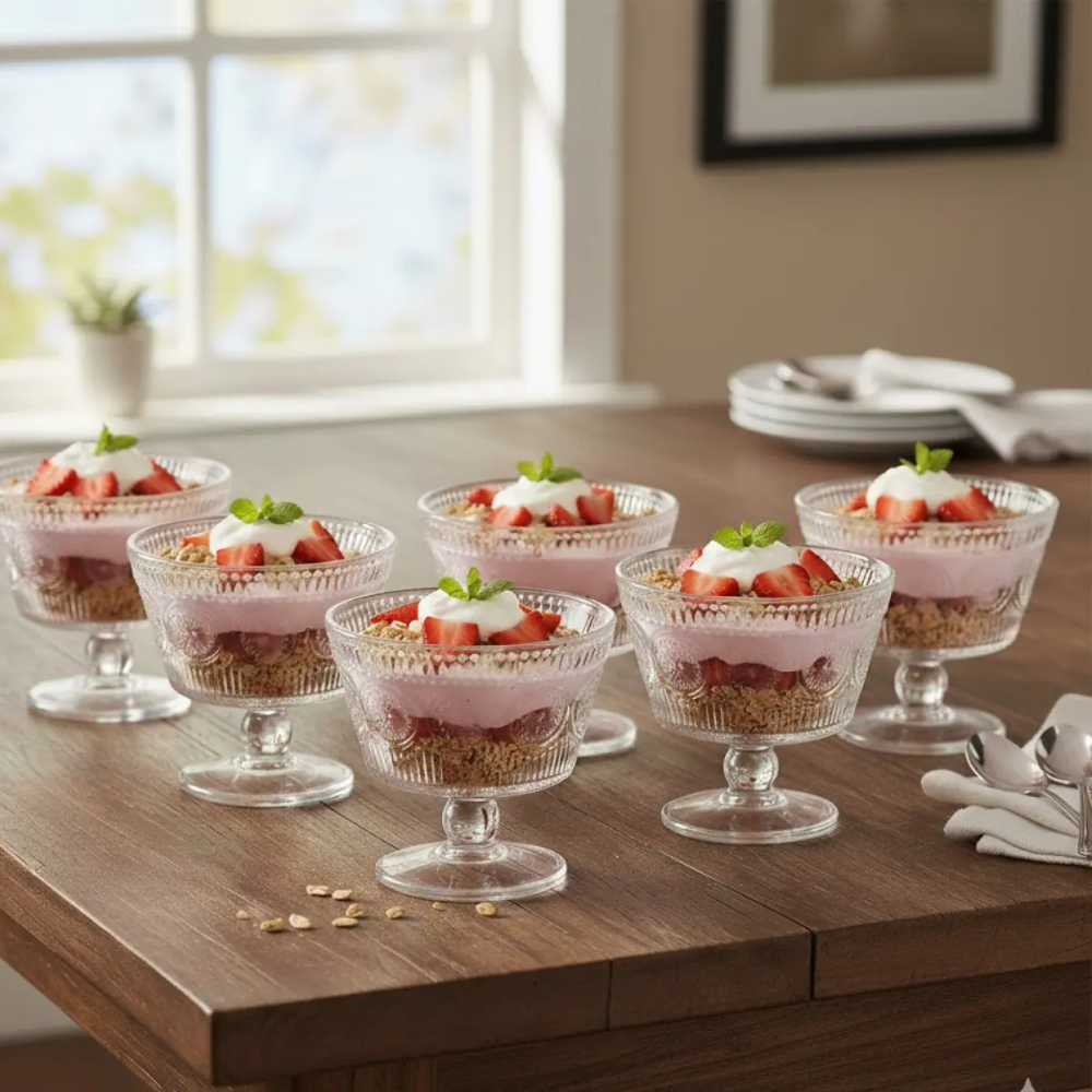 SET DE 6 COPAS DE VIDRIO PARA POSTRE LABRADO IMPERIAL - 6