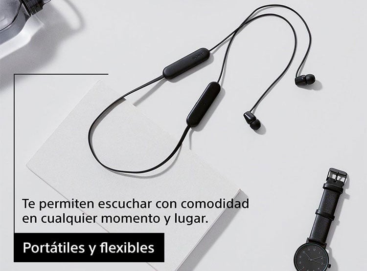 AUDÍFONOS SONY IN-EAR WI-C100 BLUETOOTH NEGRO - 2