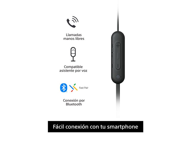 AUDÍFONOS SONY IN-EAR WI-C100 BLUETOOTH NEGRO - 3