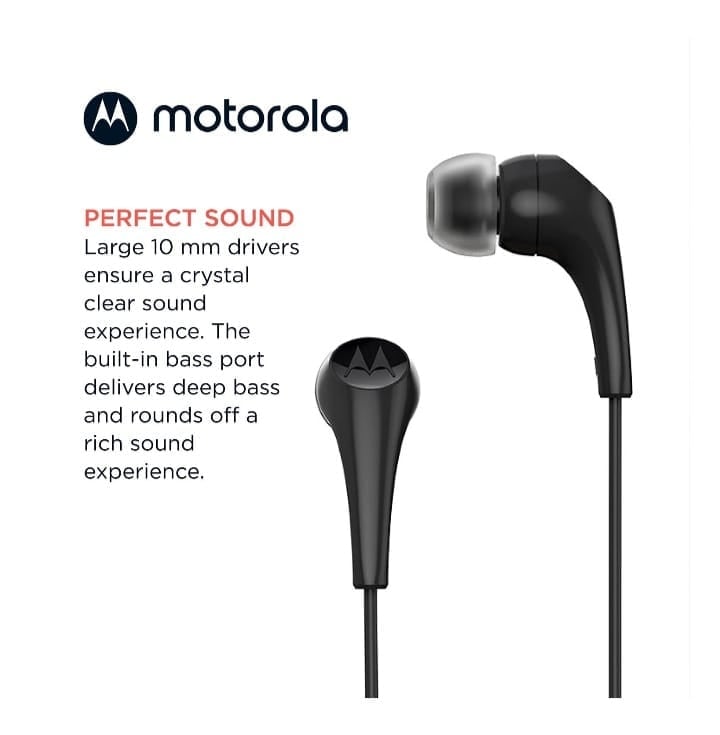 AUDÍFONOS MOTOROLA IN-EAR 2-S NEGRO - 4