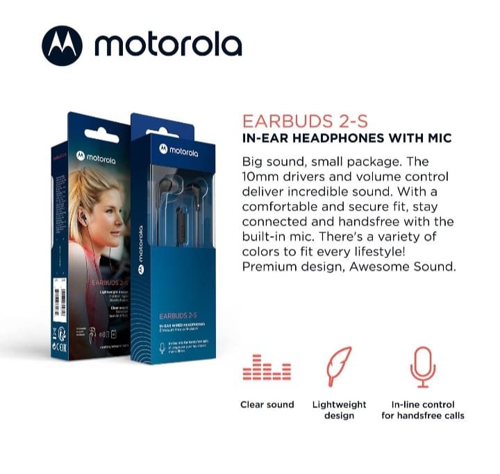 AUDÍFONOS MOTOROLA IN-EAR 2-S NEGRO - 5