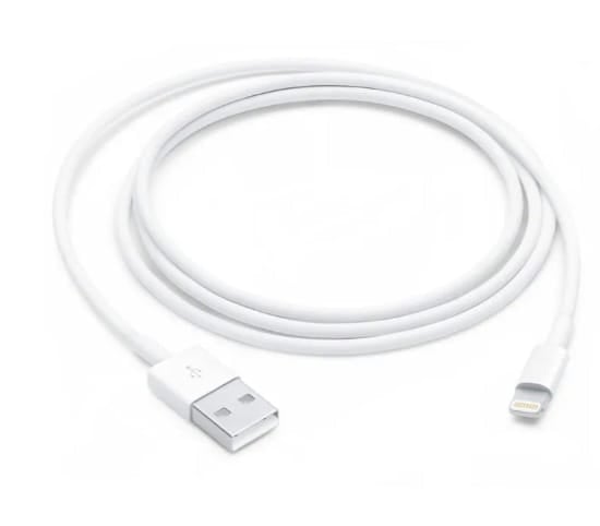 CABLE LIGHTNING A USB APPLE, 1M, 20W, TPE, BLANCO - 1