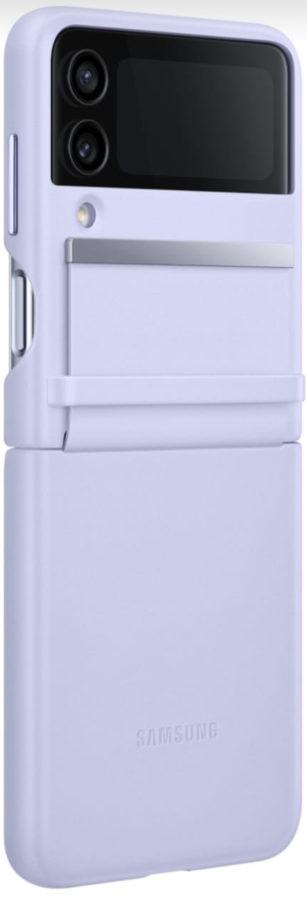 CASE GALAXY Z FLIP4 FLAP LEATHER COVER PURPURA - 4