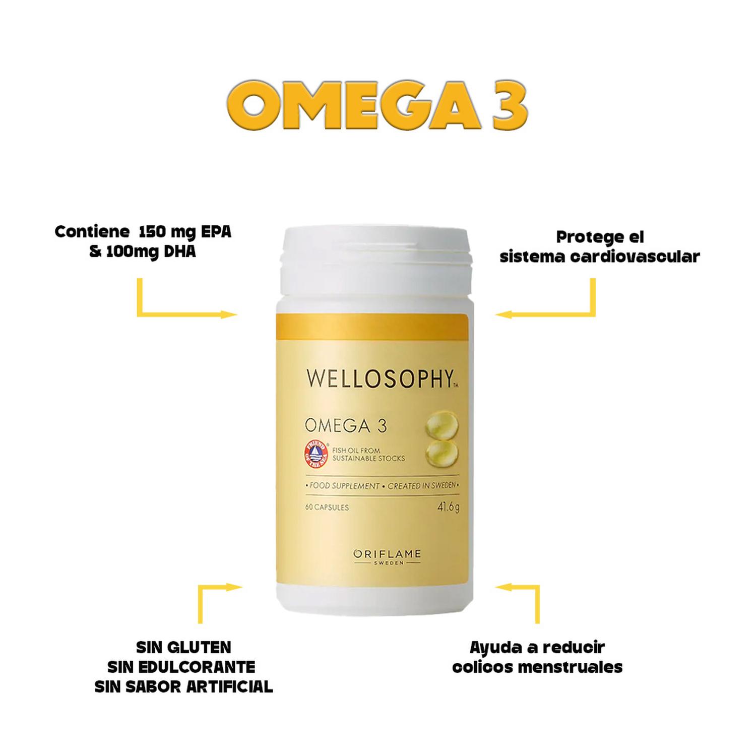 OMEGA 3 ACEITE DE PESCADO 60 CÁPSULAS WELLOSOPHY - 3